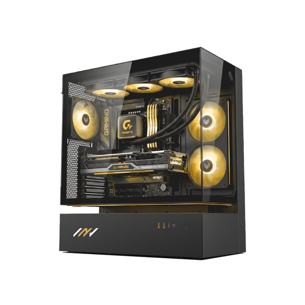 PC Invictus Radeon RX 9070, AMD Ryzen™ 5 9600X, 32GB DDR5 RAM, 1TB M.2 Nvme Gen 4 SSD, Windows 11, PC Power-108,Color Negro