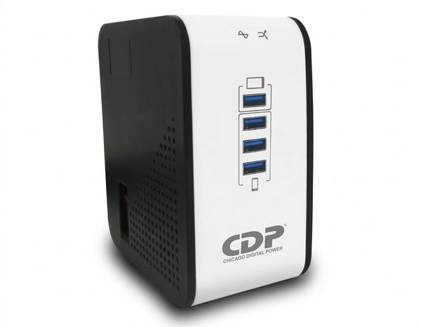 No Break CDP R2CU-AVR 1008, 1000 VA, 400 W, 8 contactos, Negro