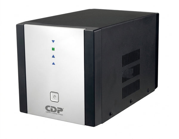 Regulador CDP AVR 2408, 2400 VA, 1200 W, 8 contactos, Negro