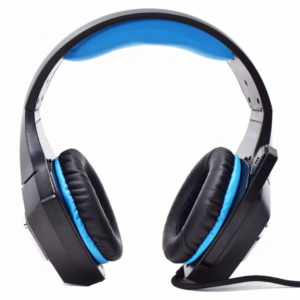 Headset Gamer NECNON NBHG-DRAGON HI-FI LED, 3.5mm/USB, Azul