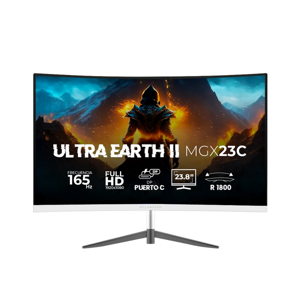 Monitor Balam Rush Ultra Earth II MGX23C LED 23.8", Full HD, 165Hz, HDMI, Blanco