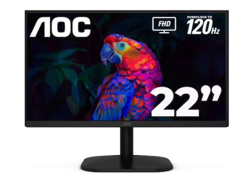 Monitor Led Aoc 22B35Hm23 / Color Negro / Panel Va 21.5 / Hdmi Y Vga / Aspecto 16:9 / Tiempo De Respuesta 4Ms / 120 Hz / Vesa 100X100 Mm / 1920 X 1080 Contraste 20,000,000:1 / Brillo 250 Cd/M2