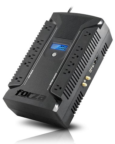 No Break FORZA HT-1000LCD, 1000 VA, 500 W, Negro