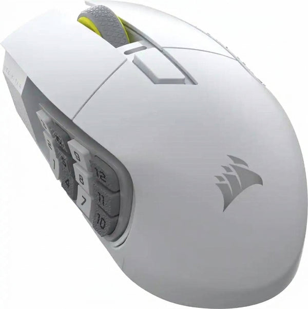 Mouse Corsair CH-9314011-WW Scimitar Elite, Wireless, Blanco