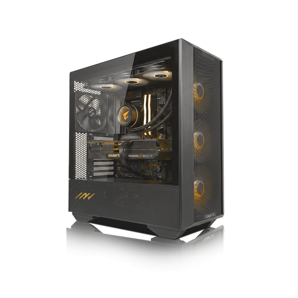 PC Invictus Radeon RX 9070 XT, AMD Ryzen™ 9 9950X3D, 32GB DDR5 RAM, 2TB M.2 Nvme Gen 4 SSD, Windows 11, PC Power-155,Color Negro