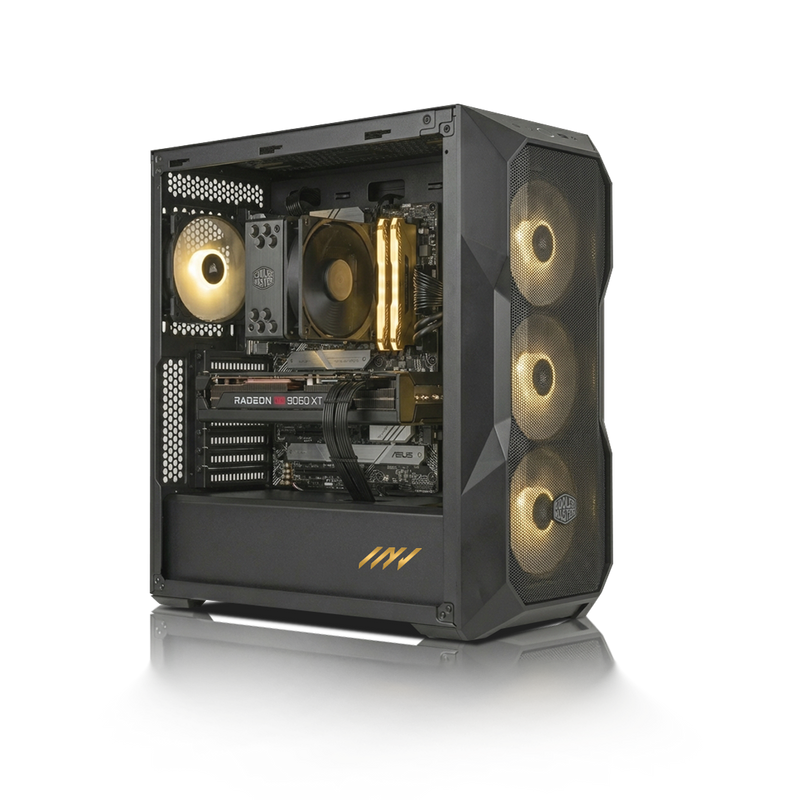 PC Gamer PC Profesional PNY RTX™  4500, AMD Ryzen™ 9 9900X3D, 64GB DDR5 RAM, 2TB M.2 Nvme Gen 4 SSD, Windows 11, PC Power-227,Color Negro - Invictus PC Mexico