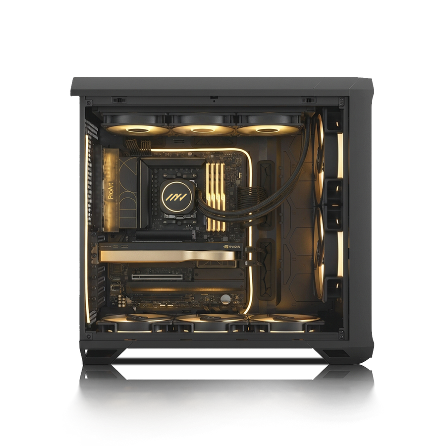 PC Profesional PNY RTX™  4500, AMD Ryzen™ 9 9950X3D, 64GB DDR5 RAM, 2TB M.2 Nvme Gen 4 SSD, Windows 11, PC Power-229,Color Negro