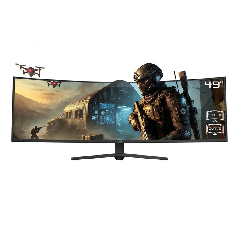 PC Gamer Monitor Xzeal XZMO491B VA Curvo 49", Dual QHD (5120 x 1440), 120Hz, HDMI, Negro - Invictus PC Mexico