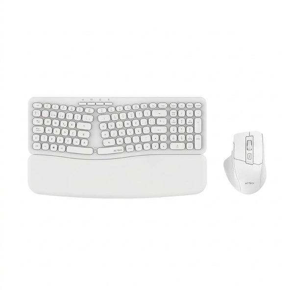Kit Teclado y Mouse Acteck AC-939874 Inalámbrico, USB RF, 1600 DPI, Blanco