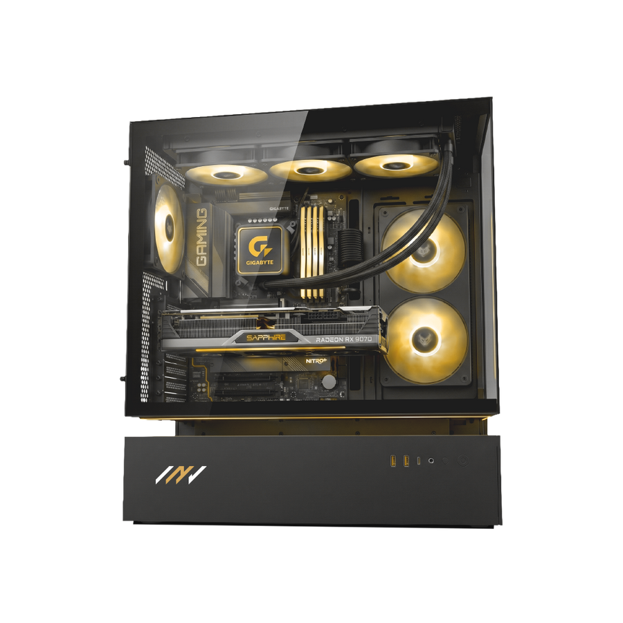 PC Invictus Radeon RX 9070, AMD Ryzen™ 7 9700X, 32GB DDR5 RAM, 1TB M.2 Nvme Gen 4 SSD, Windows 11, PC Power-129,Color Negro