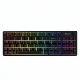 Teclado Balam Rush BR-945820 BALRAK PRO KG490 Alámbrico, 98 Teclas + Perilla, Retroiluminación, Antighosting, USB-C, Negro