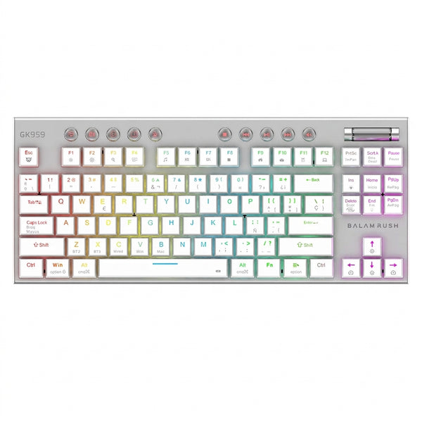 Teclado Gamer Balam Rush GK959, Blanco