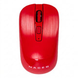 Mouse Inalámbrico NACEB NA-0137R, USB 2.4, 1600 DPI, 3 Botones + Rueda, Rojo