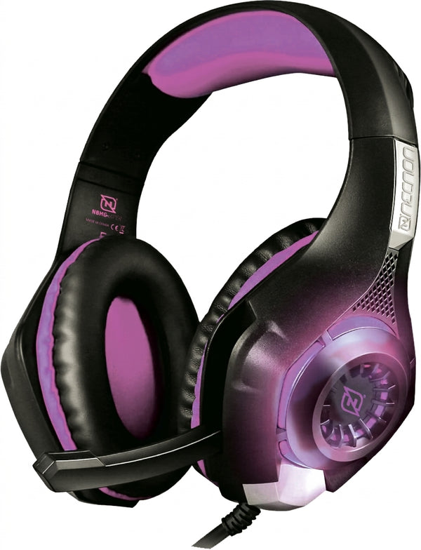 Headset Gamer NECNON NBHG-VIPER LED, 3.5mm/USB, Rosa