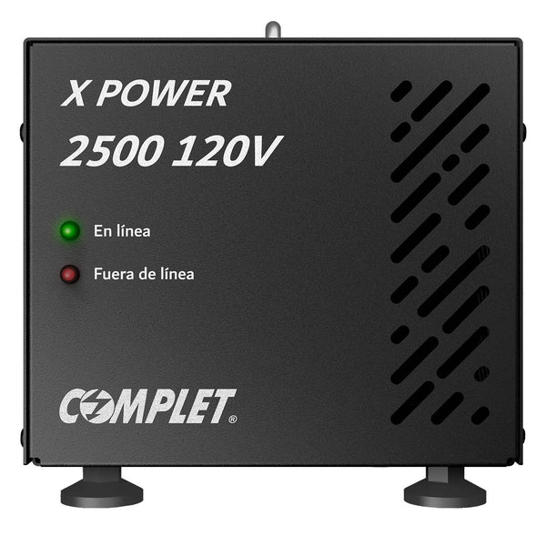 Regulador COMPLET ERV-10-005, 2500 VA, 2500 W, 2 contactos NEMA 5-15R, Negro