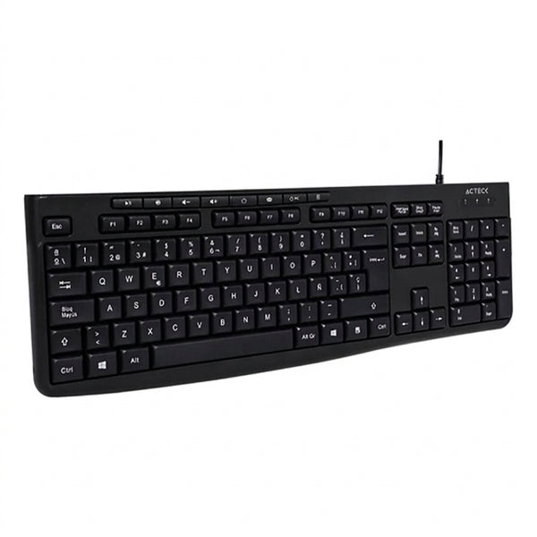 Teclado Acteck AC-940146 Inspire Prime TA222 Membrana Multimedia, Negro