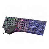 Kit Teclado y Mouse Xzeal XSKTALRW1B Alambrico, Mouse 6 Botones, 3200DPI, Negro, Retroiluminado