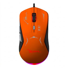 Mouse Gamer Xzeal XZPM1NG, RGB, 7200DPI, USB, Gris-Naranja