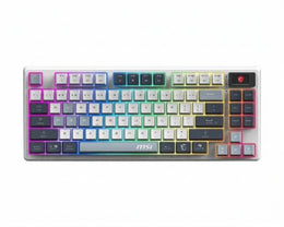 Teclado MSI FORGE GK600 TKL W SKY US LED, Blanco