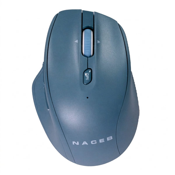 Mouse NACEB NA-0139A Inalámbrico Dual Mode USB 2.4 Bluetooth 1600DPI 5 Botones Azul