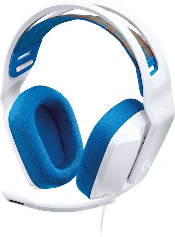 Headset LOGITECH G335, Blanco/Azul