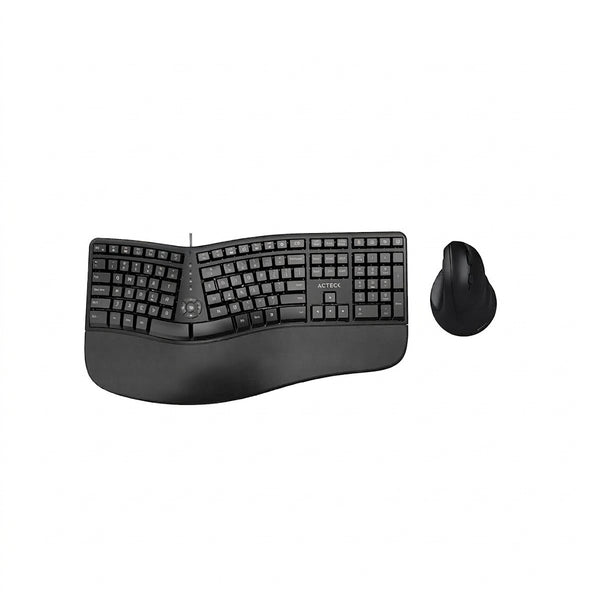 Kit Teclado y Mouse ACTECK AC-936248, USB-C, Negro
