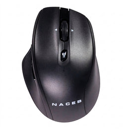 Mouse Naceb NA-0139N, Inalámbrico, Dual Mode, USB 2.4 GHz, Bluetooth, 1600DPI, 5 Botones + Rueda, Negro