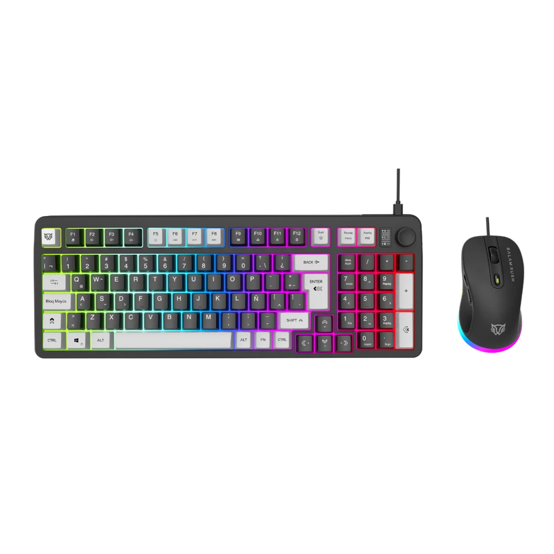 PC Gamer Combo Teclado + Mouse Alámbrico | Squad Conquest KG515 | Negro - Invictus PC Mexico