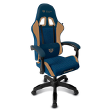 SILLA GAMING BALAM RUSH(BR-944496)POWER RUSH V2,PU+TELA,INC. 120°,HASTA 120KG,REPOSABRAZOS FIJO,AZUL-CAMEL