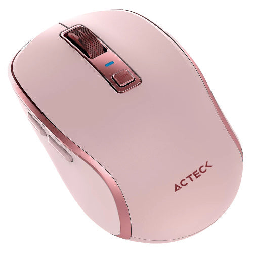 Mouse AActeck Optimize Trip Pro MI580, Inalámbrico, Óptico, 1.600DPI, RF Inalámbrico/Bluetooth, Rosa