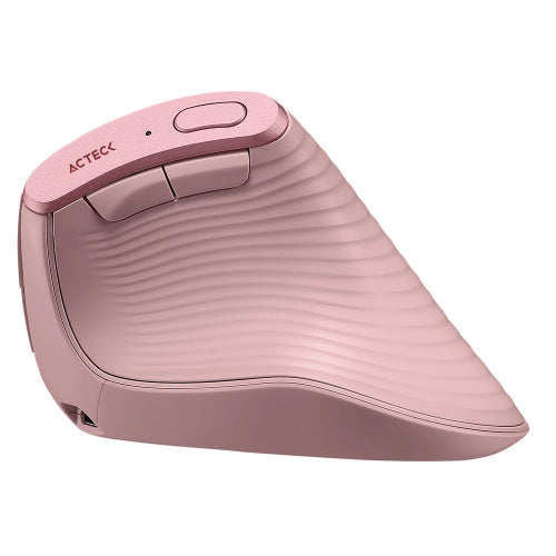 Mouse Ergonómico Acteck Virtuos Fitt Pro MI770, Inalámbrico, Óptico, 2.400DPI, RF Inalámbrico, Rosa