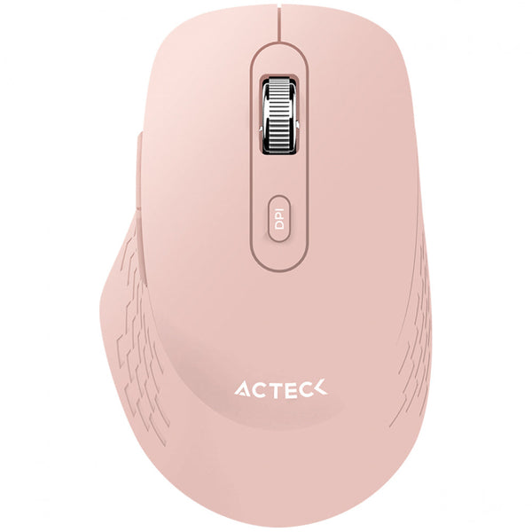 Mouse Acteck Optimize Edge Mi460 / Inalambrico / Receptor Usb / Laser / Click Silencioso / 1500 Dpi / Rosa / Ac-934107