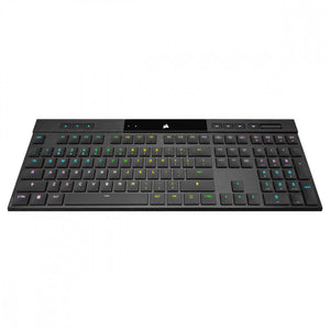 Teclado Gamer Corsair K100 AIR RGB, Teclado Mecánico, Switch Cherry MX, Inalámbrico, Negro (Inglés)