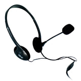 Diadema Alambrica Ghia Con Microfono, Control De Volumen Y Conector 3.5Mm Audifono Y Microfono, Sonido Envolvente, Controlador De Volumen, Color Negro