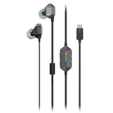 Audifonos Lenovo Legion E510 7.1 Surround Sound / Alambricos / Intra Auditivos / Gaming / Usb Tipo C / Color Gris