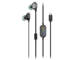 Audifonos Lenovo Legion E510 7.1 Surround Sound / Alambricos / Intra Auditivos / Gaming / Usb Tipo C / Color Gris
