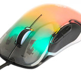 Mouse Manhattan Óptico 190381, Inalámbrico, USB-A, 12800 DPI, Transparente