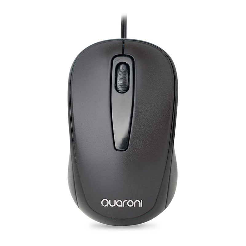 PC Gamer Mouse Optico Quaroni Alambrico Color Negro 1200 Dpi - Invictus PC Mexico
