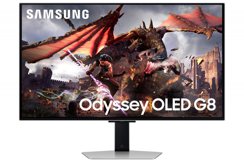 PC Gamer Monitor Gamer Samsung LS32DG800SLXZX OLED 32", 3840x2160 4K Ultra HD, G-Sync/FreeSync, 240Hz, HDMI/DisplayPort, Bocinas Integradas, Plata - Invictus PC Mexico