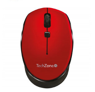 PC Gamer Mouse Ergonómico TechZone Óptico TZ19MOU01-INA, Inalámbrico, USB, 1600DPI, Rojo - Invictus PC Mexico