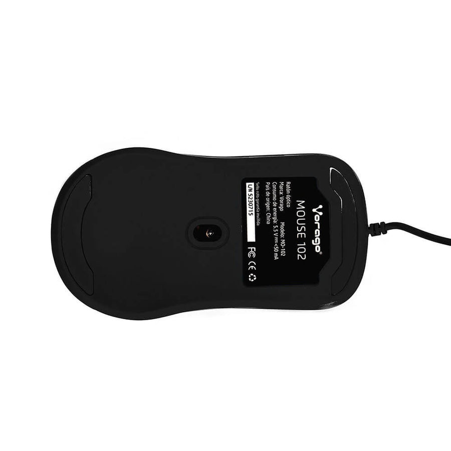 Mouse / Vorago / Mo-102, Negro Optico Alambrico 1,000/1,600 Dpi Usb