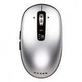 Mouse Inalámbrico Naceb NA-0131G Slim Gris, USB, Bluetooth, 3200DPI
