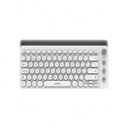 Teclado Acteck AC-934190 Inalambrico RF USB, BT, Blanco