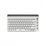 Teclado Acteck AC-934190 Inalambrico RF USB, BT, Blanco