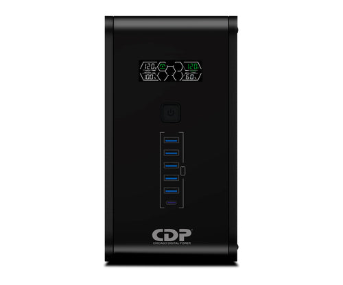 No Break CDP R-SMART 1210, 1200 VA, 720 W, Negro