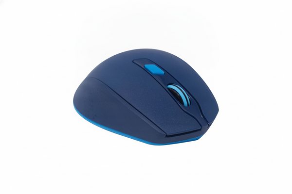 Mouse Naceb NA-0119A Inalámbrico Óptico 6 Botones 1200 DPI, Azul